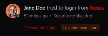 HoneyDoc prevented login alert — pentest platform access monitoring